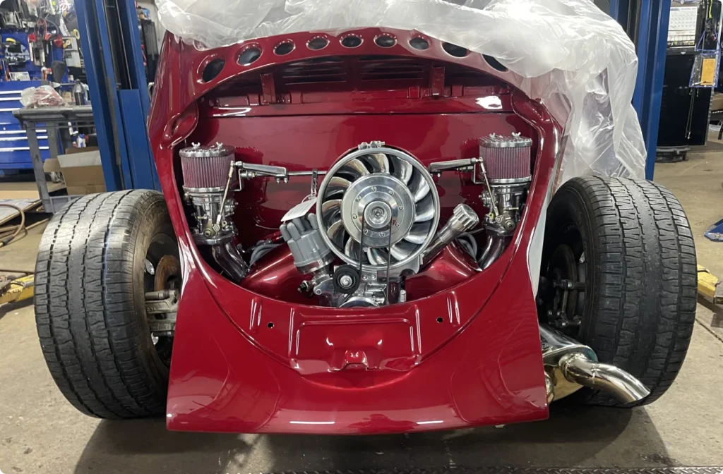 Image of a Volkswagen Beetle engine.