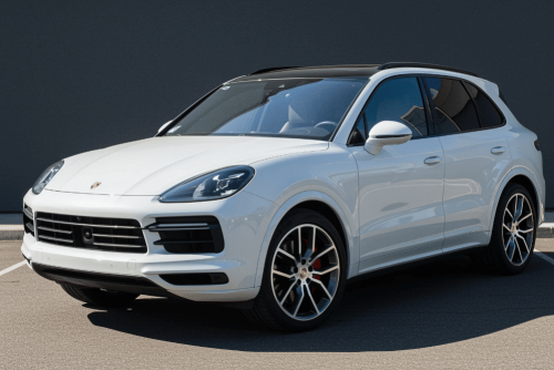 Porsche Cayenne repair in Centerville, OH by C’s Autohaus. Image of a white Porsche Cayenne parked outdoors, representing precision European auto service, including diagnostics, A/B service, brake repair, and alignment for luxury vehicles.