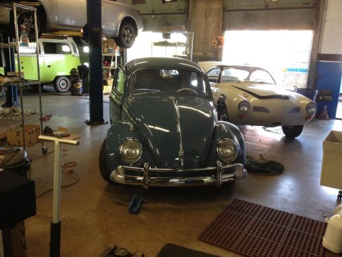 Multiple classic vehicles being worked on at C's Autohaus. We perform any services you need on your vehicle.